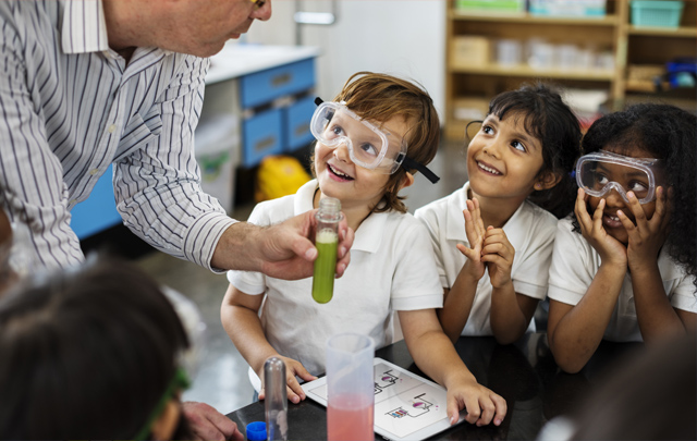 Kids in Science Class