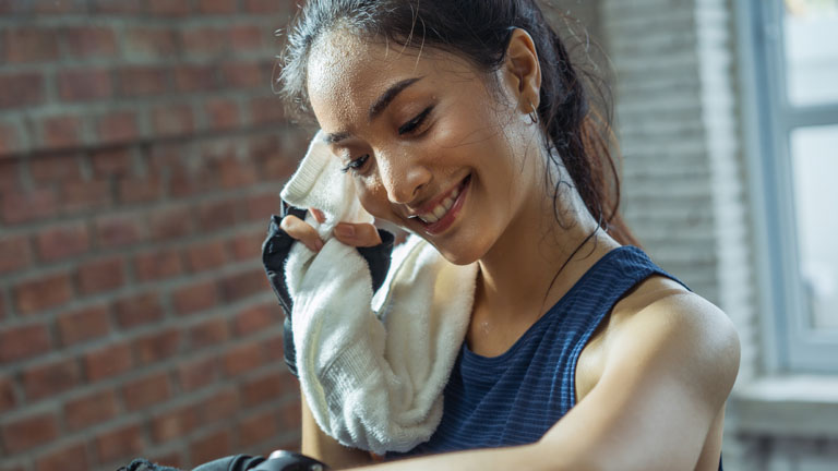 Sweat: Girl after Working Out